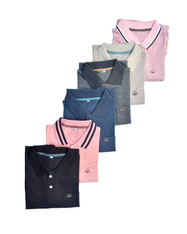 Untitled design (1) Collar T shirt with pocket (combo)