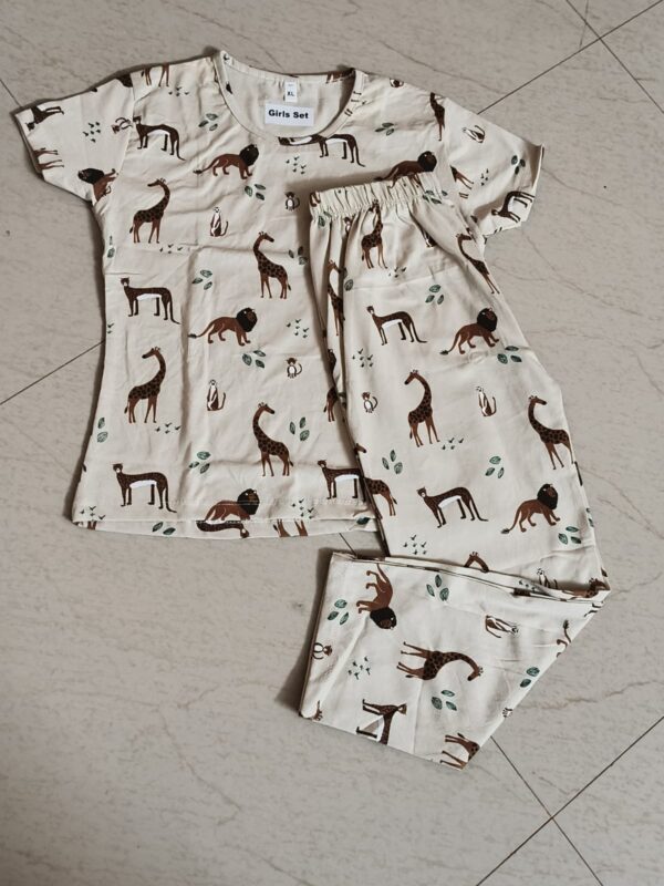 Printed top with pant set