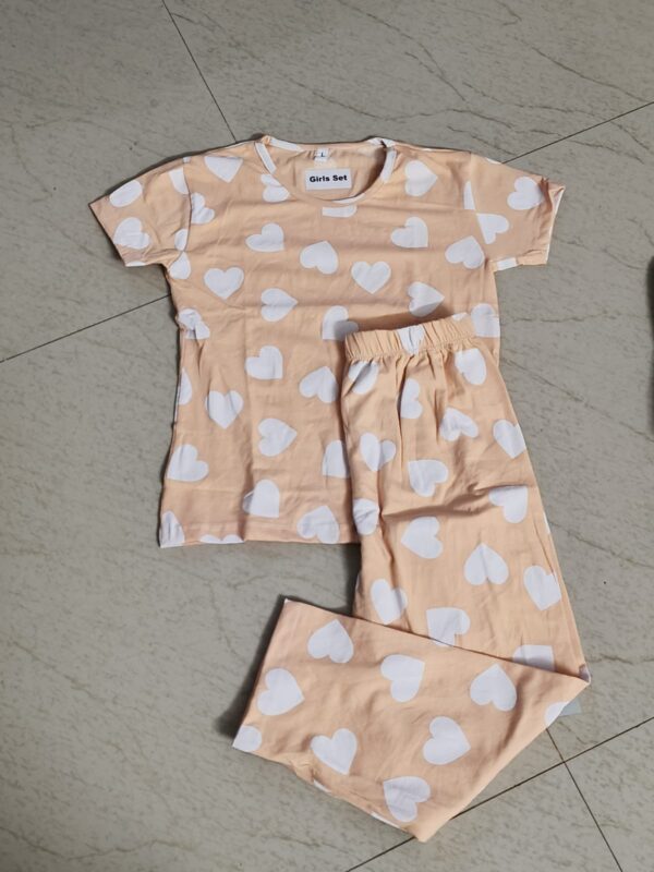 Printed top with pant set